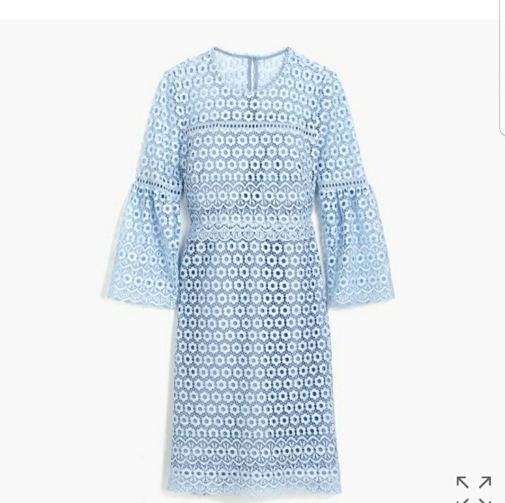 J crew eyelet flutter sleeve dress. Sz 16